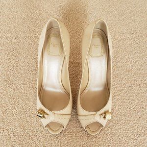 Christian Dior Padlock Peep Toe Pumps 9CM
